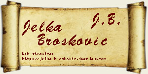 Jelka Brošković vizit kartica